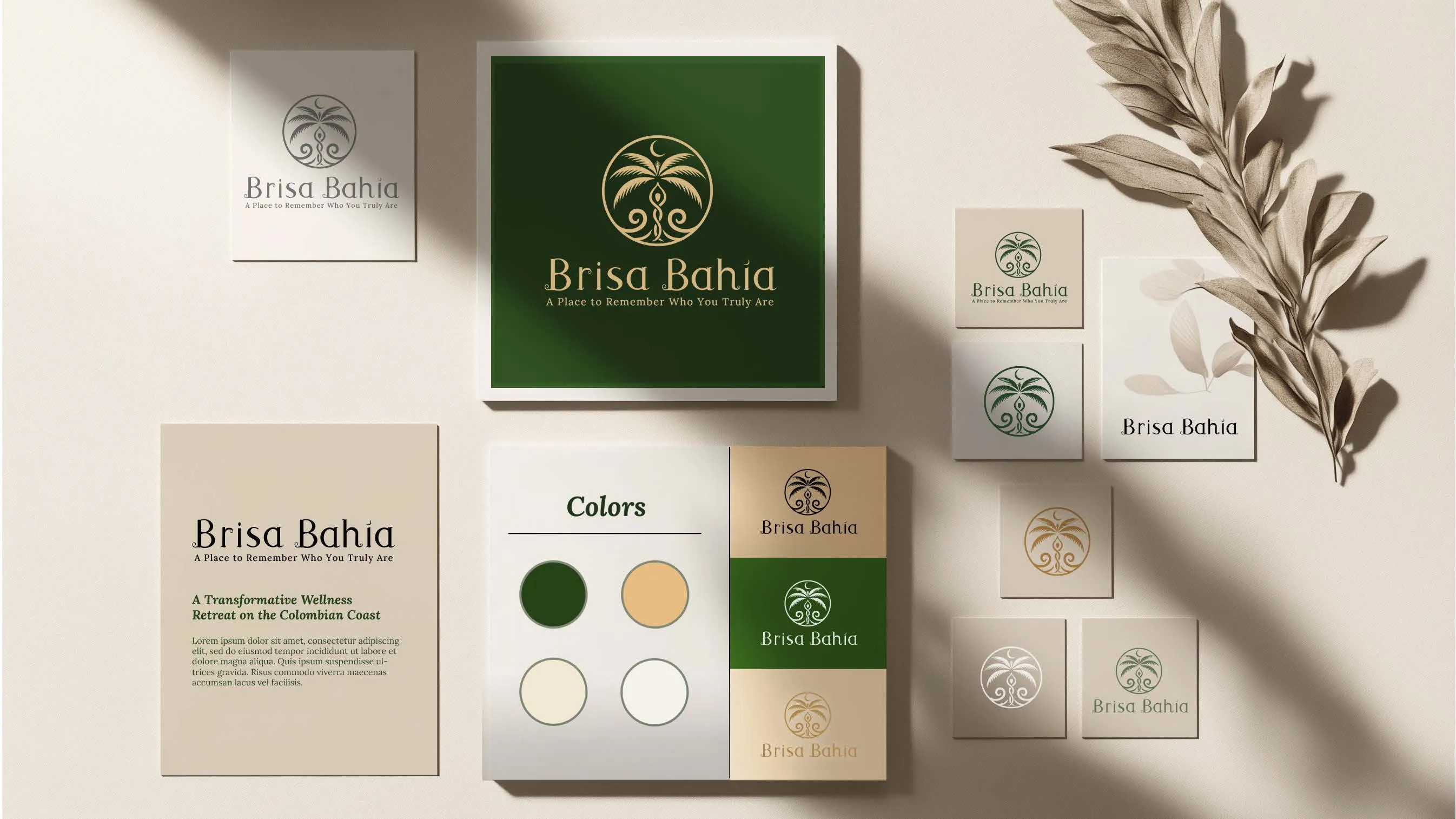 Typography and layout guidelines for the Brisa Bahía retreat center